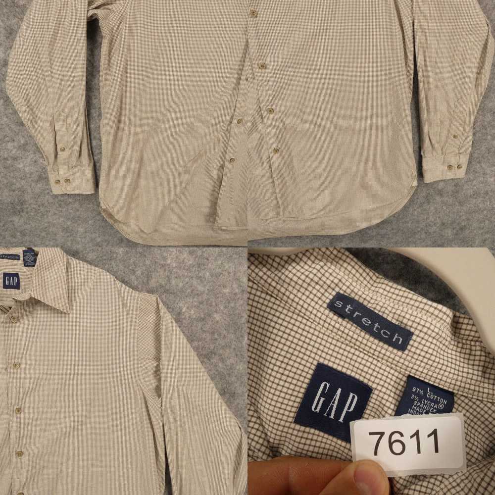 Gap Gap Shirt Mens Large Stretch Long Sleeve Butt… - image 4