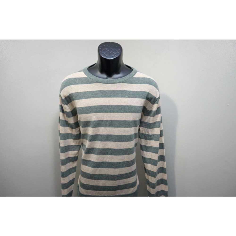 J.Crew J Crew Crew Neck Sweater Striped Wool/Cott… - image 2