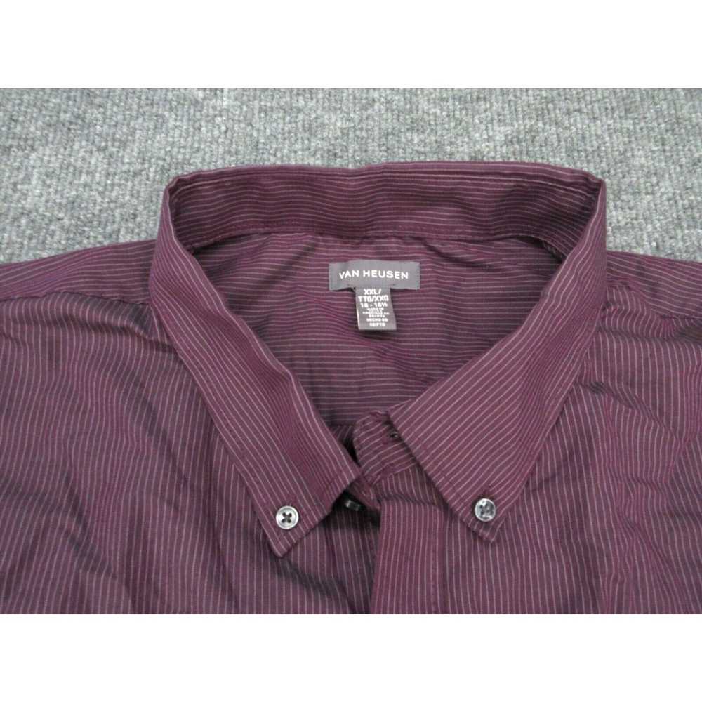 Van Heusen Van Heusen Shirt Adult XXL Purple Stri… - image 3