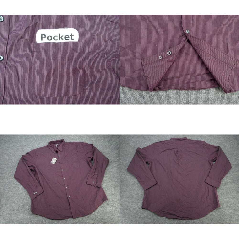 Van Heusen Van Heusen Shirt Adult XXL Purple Stri… - image 4