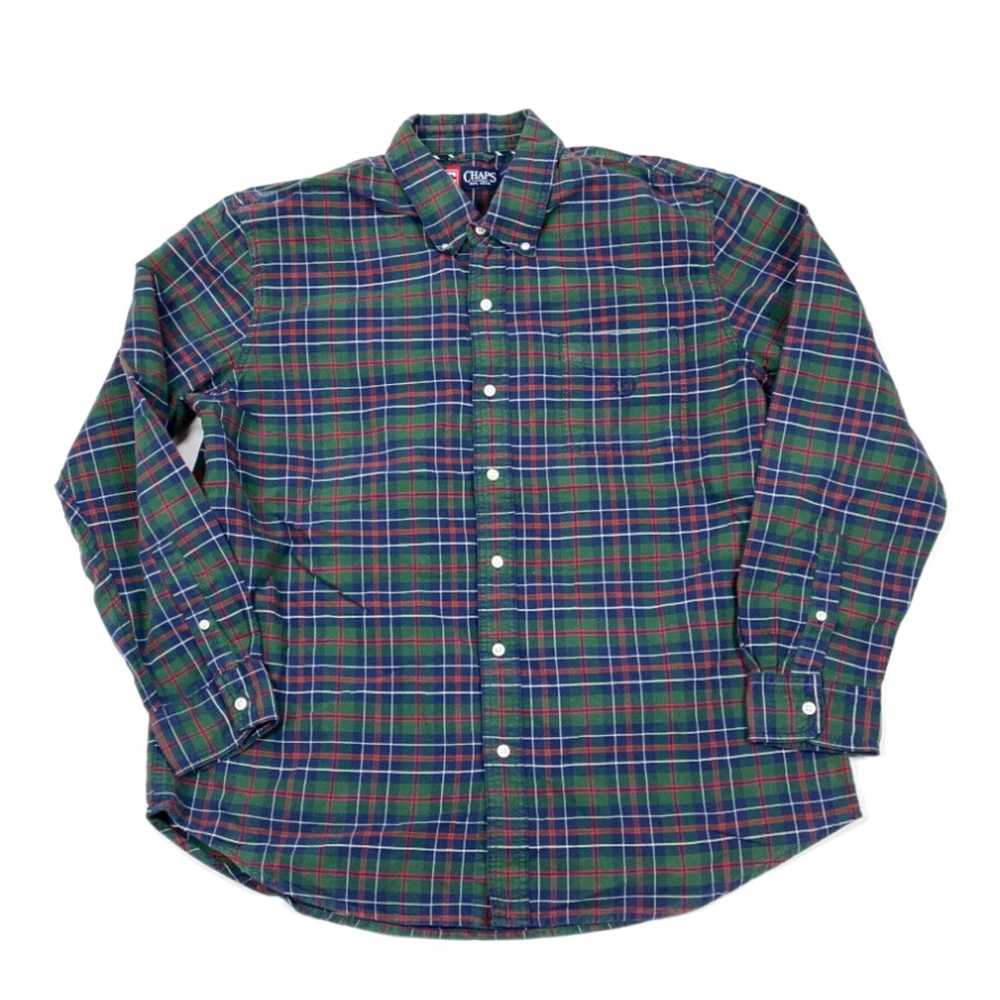 Chaps VTG Chaps Green Red Blue Plaid Shirt Adult … - image 1