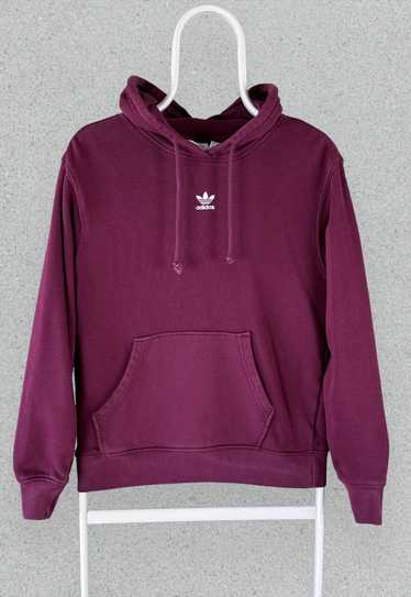 Adidas Originals Burgundy Hoodie Embroidered  Wom… - image 1