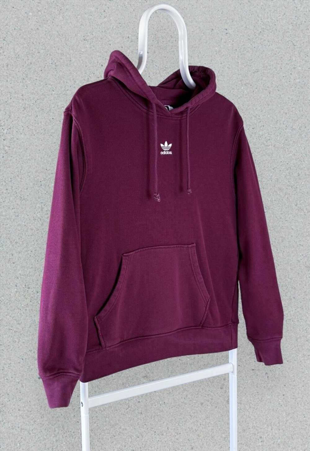 Adidas Originals Burgundy Hoodie Embroidered  Wom… - image 2