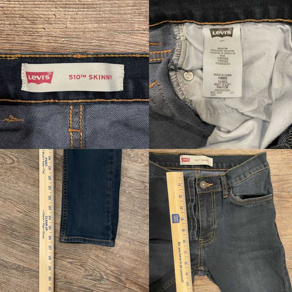 Levi's Levis 510 Jeans Size 14 REG W27 X L27 Boys… - image 4