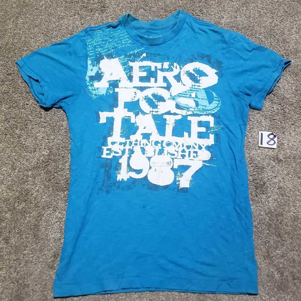 Vintage Aeropostale AERO 87 Tee T-Shirt Blue Shor… - image 2