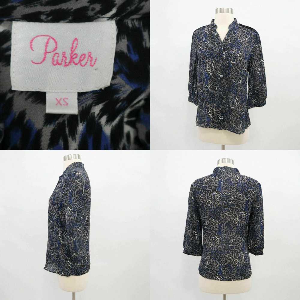 Parker Parker Silk Blouse Shirt Top Womens XS Ani… - image 4