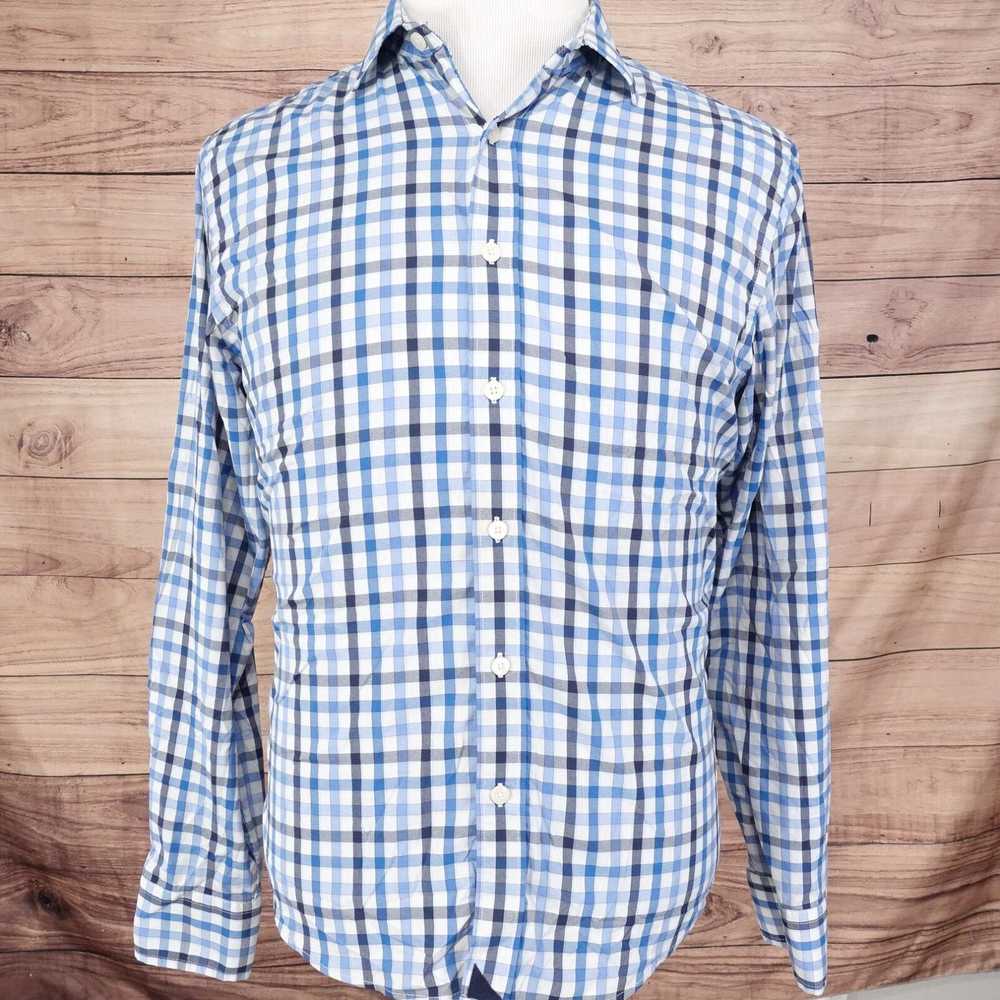 UNTUCKit UNTUCKit BLUE CHECK LONG SLEEVE BUTTON D… - image 3