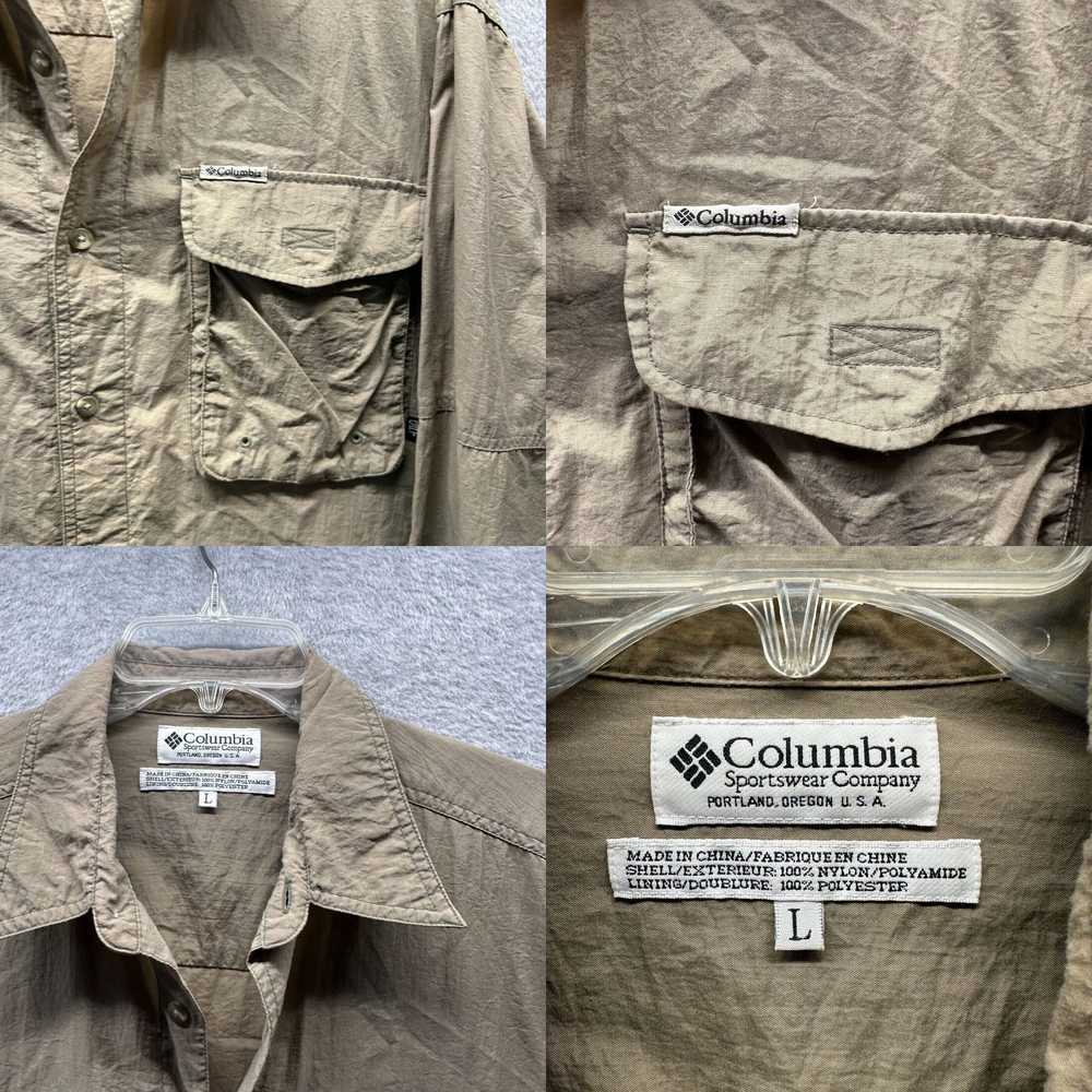 Vintage Columbia Shirt Adult Large Brown GRT Fish… - image 4