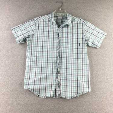 Vintage Columbia Shirt Mens L Button Up Short Sle… - image 1