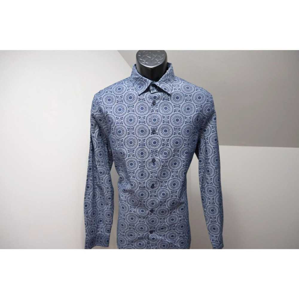 Express Express Dress Shirt Floral Designer Blue … - image 2