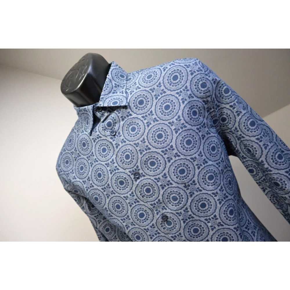 Express Express Dress Shirt Floral Designer Blue … - image 3