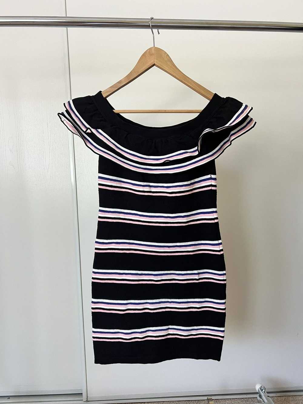 MSGM MSGM | Striped Off Shoulder Knit Mini Dress - image 2