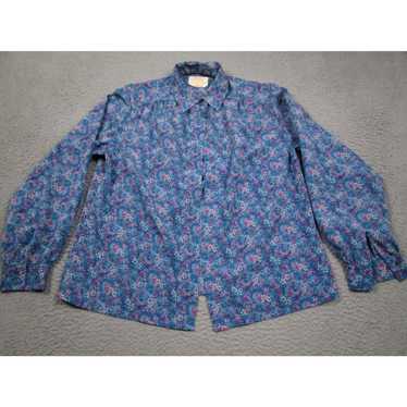 Pendleton Vintage Pendleton Top Womens 14 Blue Fl… - image 1