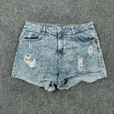 Vintage Refuge Shorts Women 10 Blue Cut-Off Mid-R… - image 1