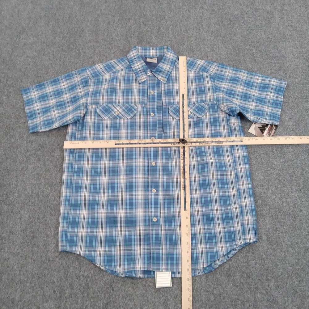 Vintage Mountain Club Shirt Mens Medium Blue Plai… - image 2