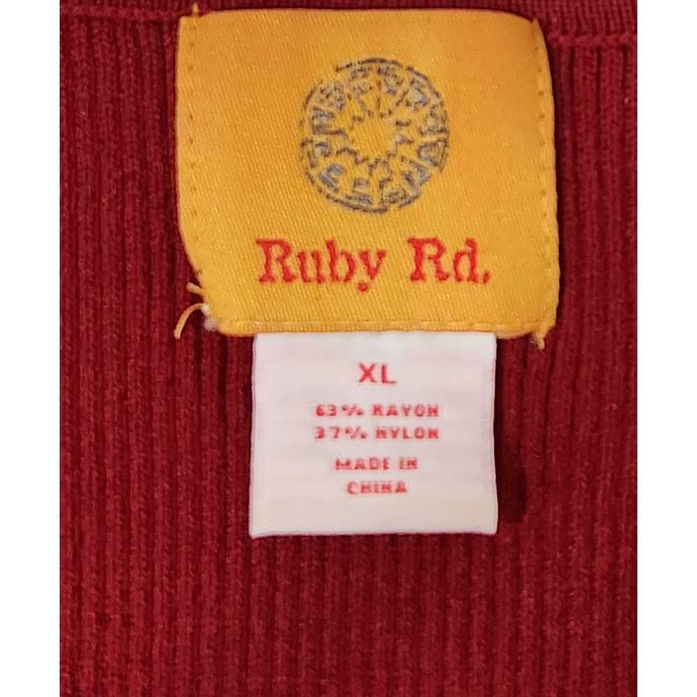 Other Ruby Rd. Burgundy Ribbed Tank Beaded Bodice… - image 5