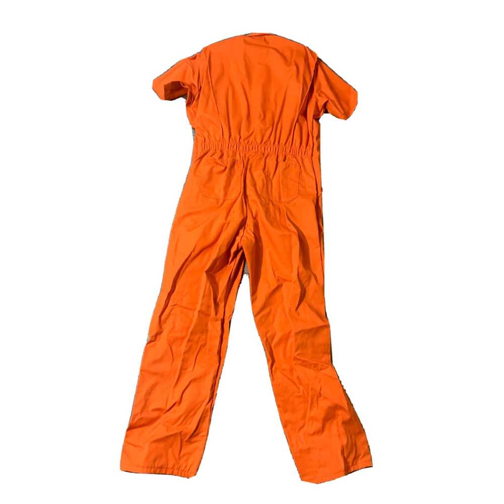 Jump VTG 80’s Todd Uniform Orange Jump Suit Size … - image 2