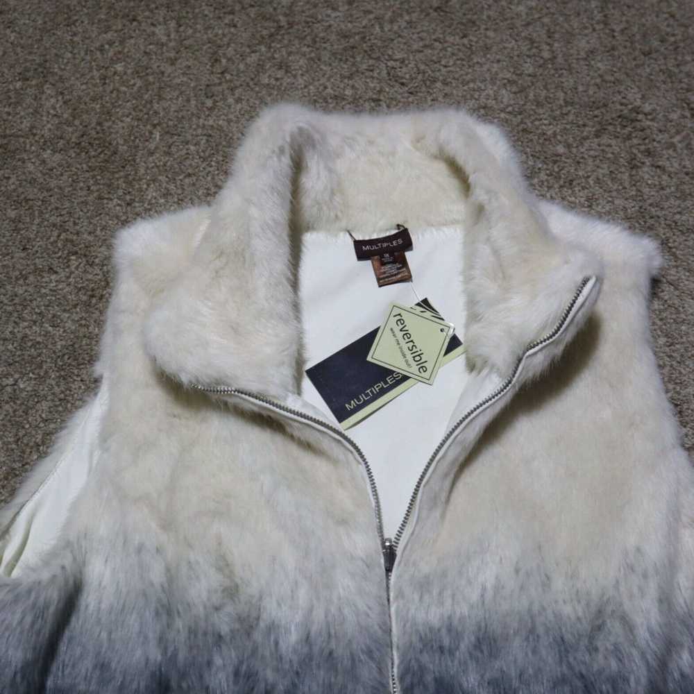 Weatherproof *NEW* Multiples FAUX Fur Vest Revers… - image 1