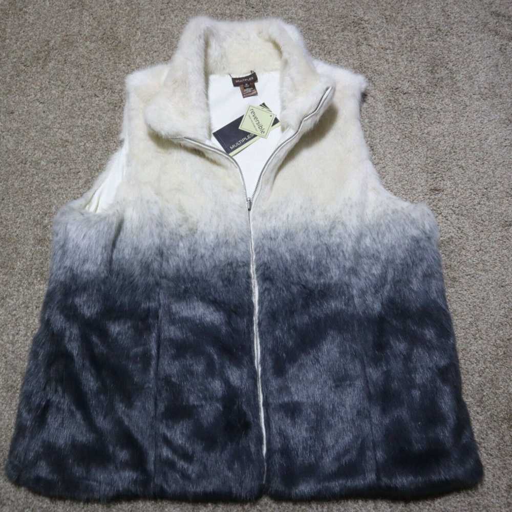 Weatherproof *NEW* Multiples FAUX Fur Vest Revers… - image 2