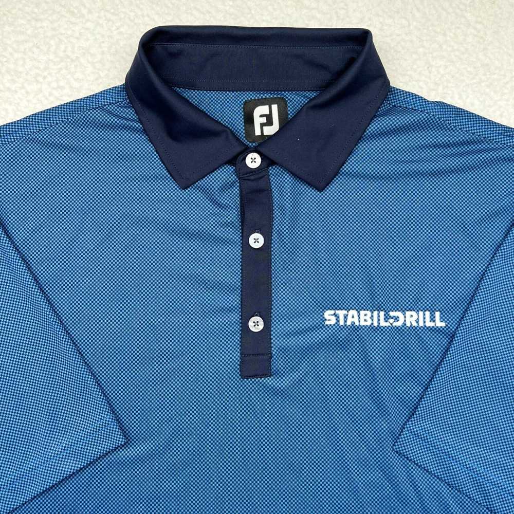 Footjoy FJ FootJoy Polo Shirt Golf Blue Check Sho… - image 1