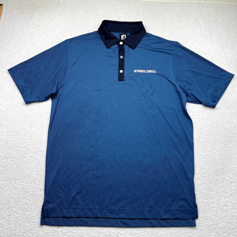 Footjoy FJ FootJoy Polo Shirt Golf Blue Check Sho… - image 2