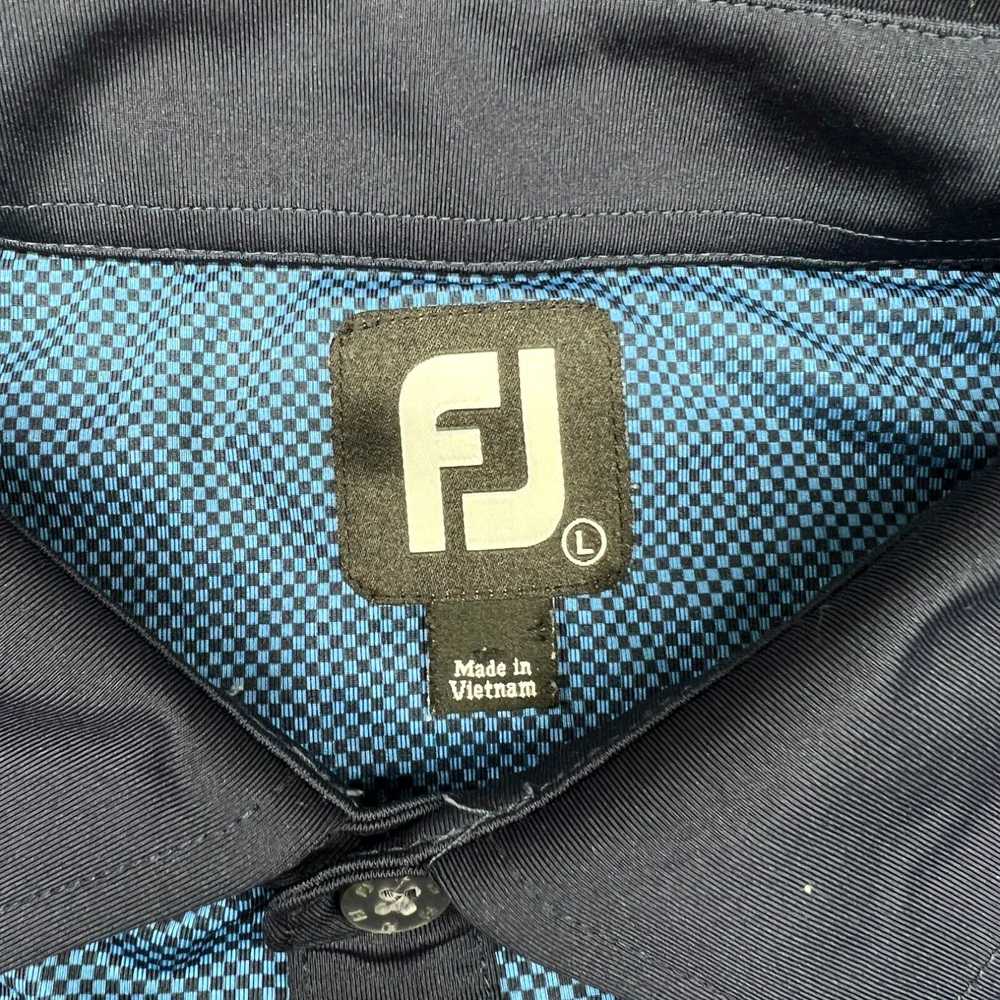 Footjoy FJ FootJoy Polo Shirt Golf Blue Check Sho… - image 3