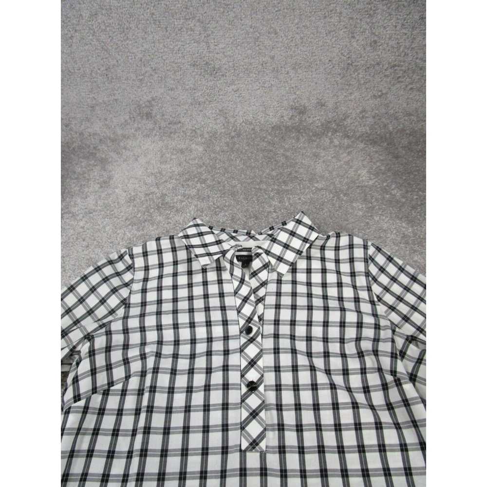 Talbots Talbots Shirt Womens 4 White Plaid Cotton… - image 2