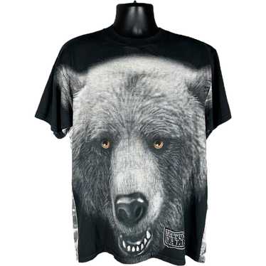 Vintage Vintage Nature Calls Grizzly Bear AOP Tee - image 1