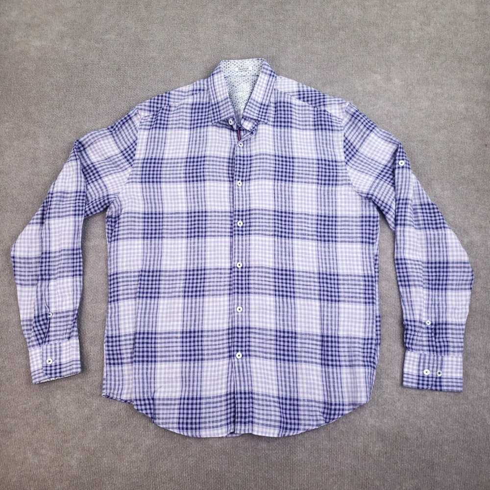 Bugatchi Bugatchi Uomo Linen Shirt Mens XL Purple… - image 1