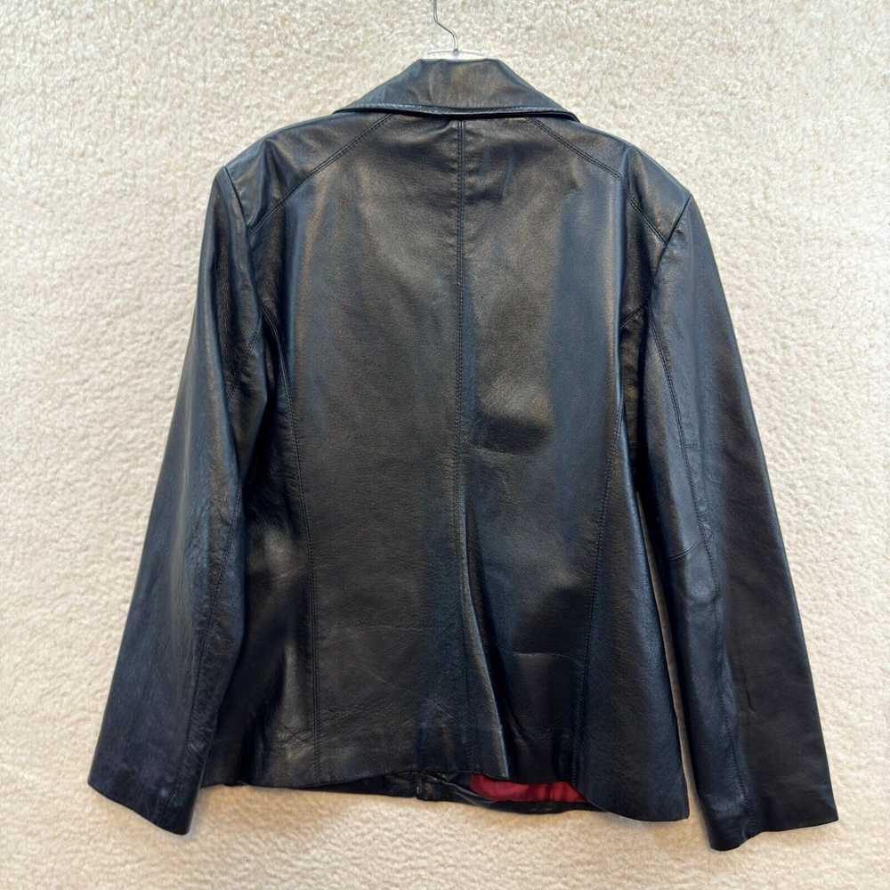 Worthington 90s Y2K Vintage Black Leather Jacket … - image 2