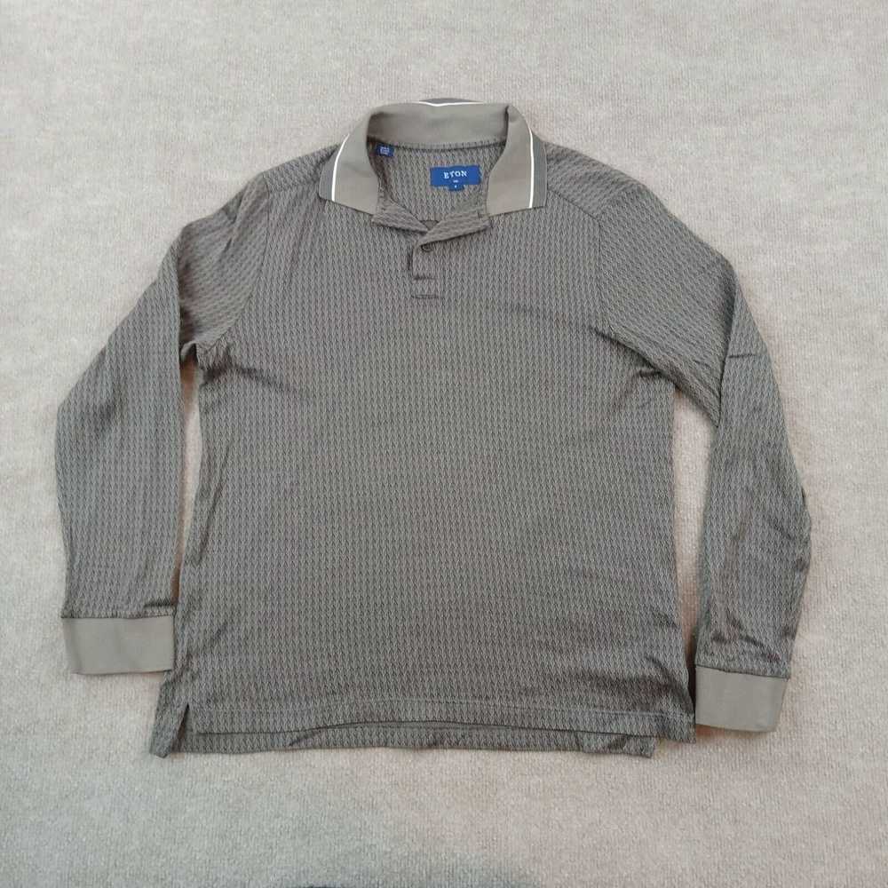 Eton Eton Polo Shirt Mens Medium Brown Long Sleev… - image 1