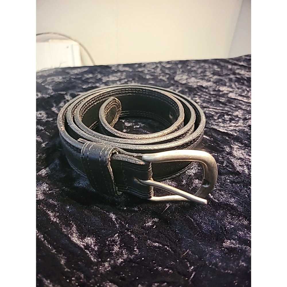 Blend Vintage Mens Leather Blend Belt Black 43 in… - image 2