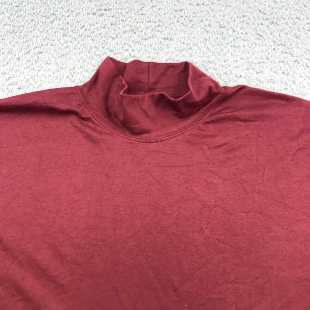 Vintage LL Bean Shirt Adult XL Red Solid Mock Nec… - image 3