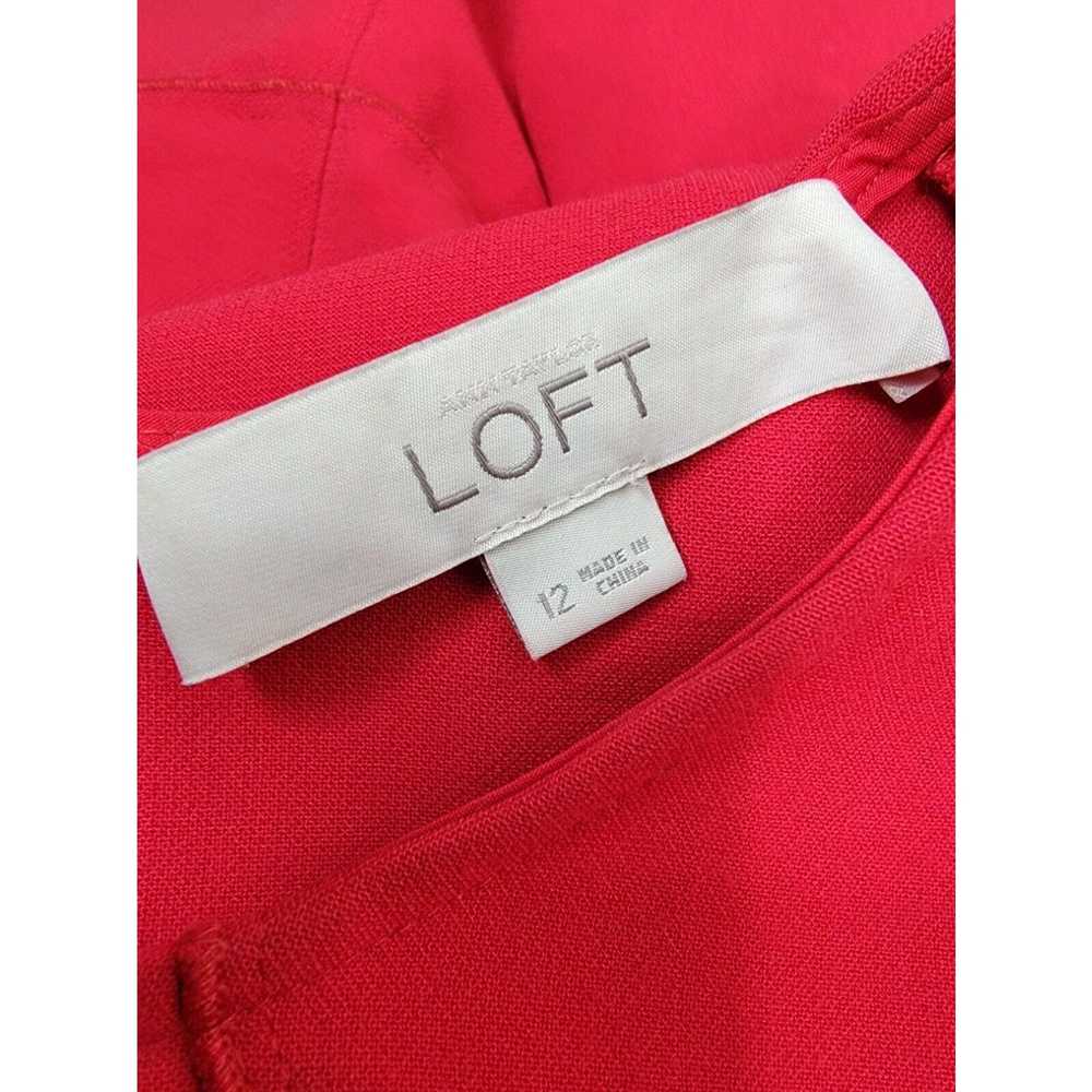 Loft Loft Women's Red Size 12 Sleeveless Shift Ca… - image 2