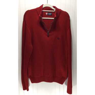 Chaps CHAPS Mens Size XL Red 1/4 Zip Pullover Kni… - image 1