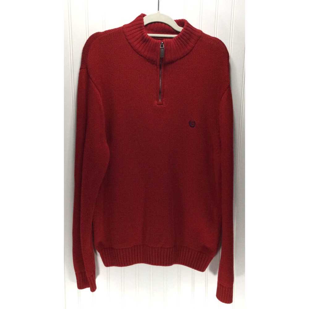 Chaps CHAPS Mens Size XL Red 1/4 Zip Pullover Kni… - image 2