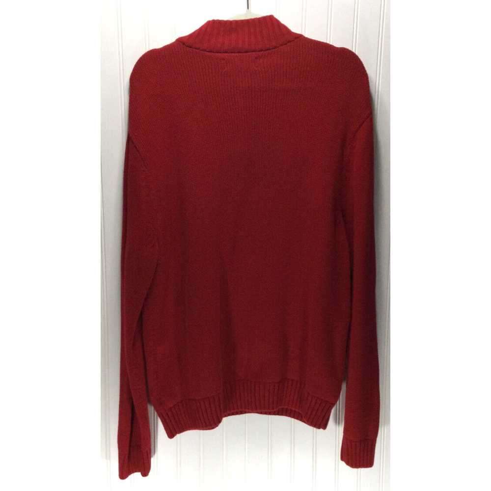 Chaps CHAPS Mens Size XL Red 1/4 Zip Pullover Kni… - image 3