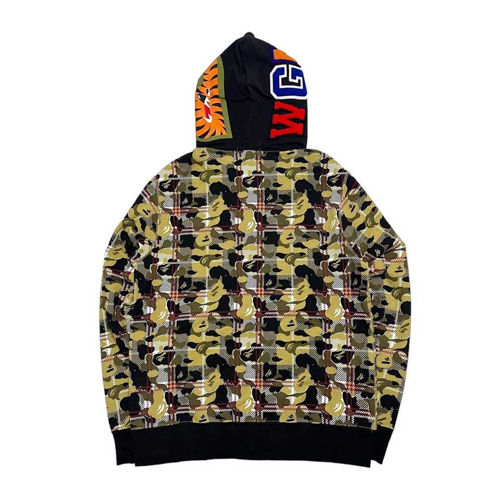 Bape Shark Full Zip Hooded Sweatshirt Check Camo … - image 3