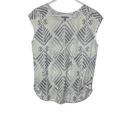 Vintage Ocean + Coast Womens Gray Geometric Sleev… - image 1