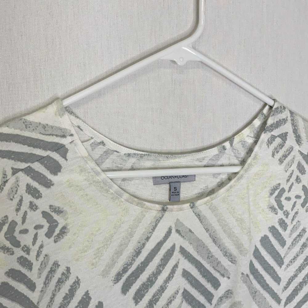 Vintage Ocean + Coast Womens Gray Geometric Sleev… - image 3