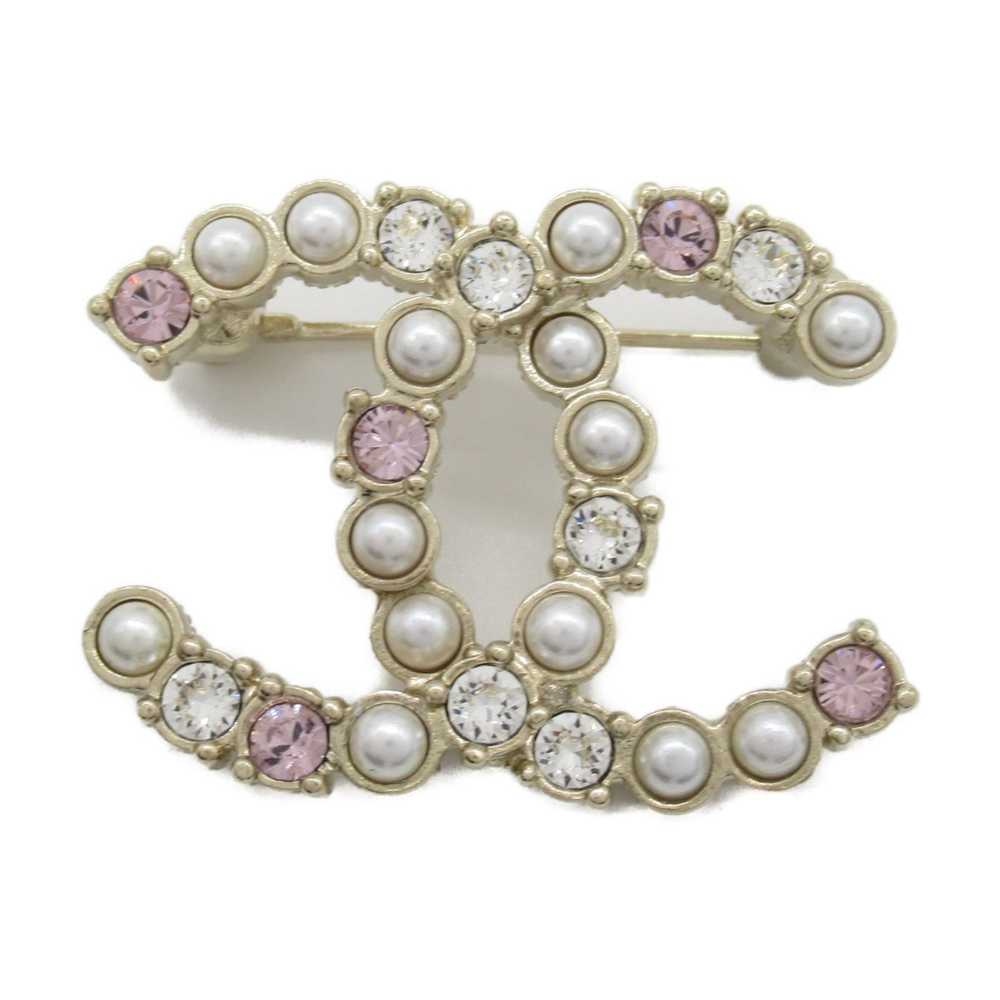 Chanel CHANEL Fake pearl Brooch Gold Gold Plated … - image 3