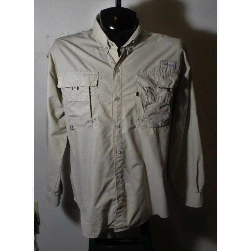 Vintage Men's COLUMBIA Sportswear Tan Vented Long… - image 1