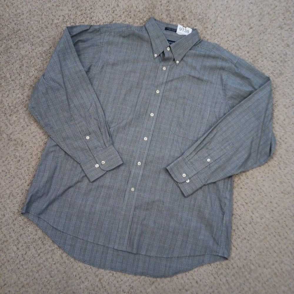 Chaps Chaps Shirt Mens XL Gray Plaid Long Sleeve … - image 2