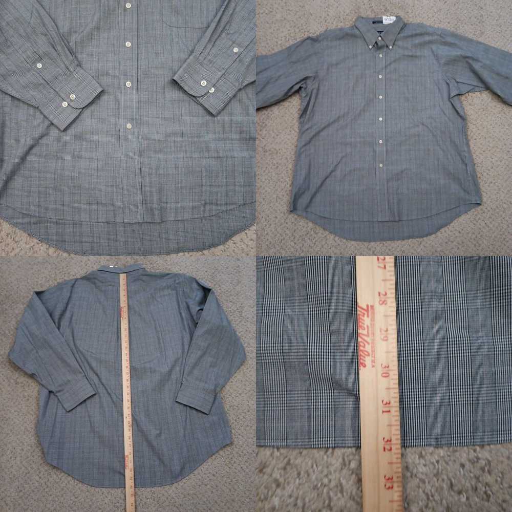 Chaps Chaps Shirt Mens XL Gray Plaid Long Sleeve … - image 4