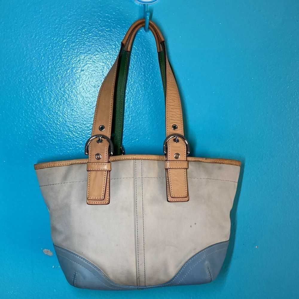 Coach Coach Small Hampton Tote Canvas w/ Multicol… - image 6