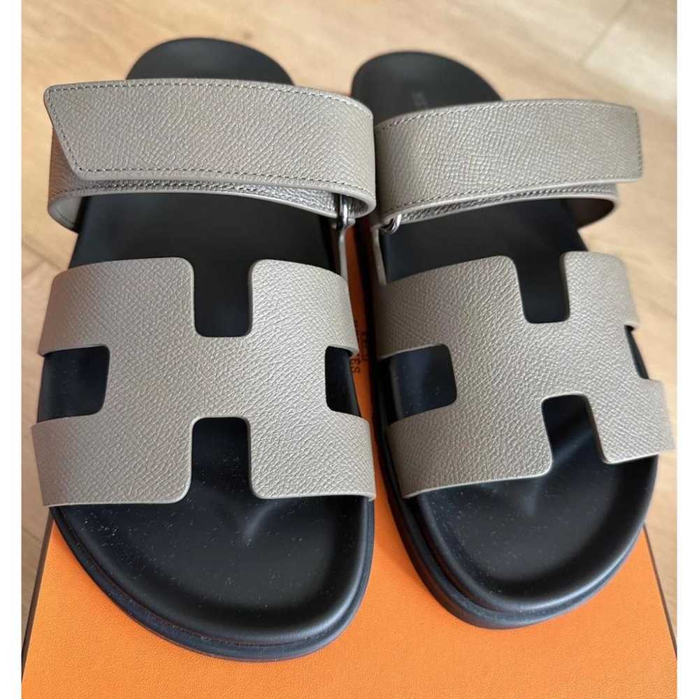 Hermès Chypre leather sandal - image 2