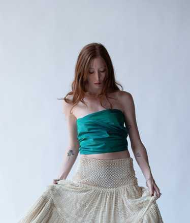 Iridescent Silk Wrap Top / Sash