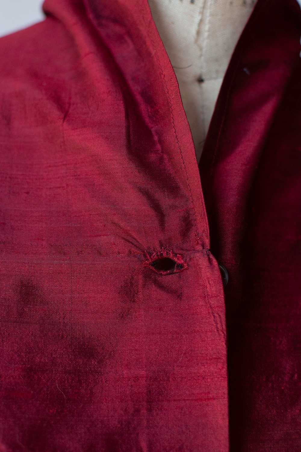 Burgundy Silk Dress | Romeo Gigli for Callaghan - image 10