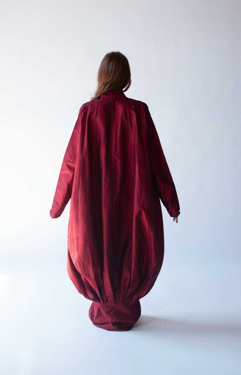 Burgundy Silk Dress | Romeo Gigli for Callaghan - image 3