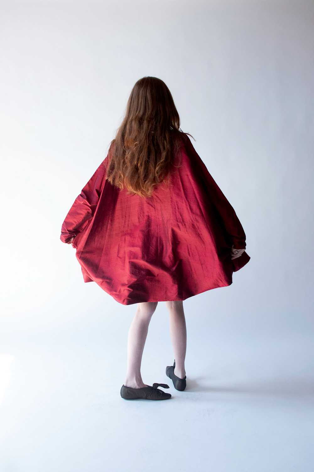 Burgundy Silk Dress | Romeo Gigli for Callaghan - image 9
